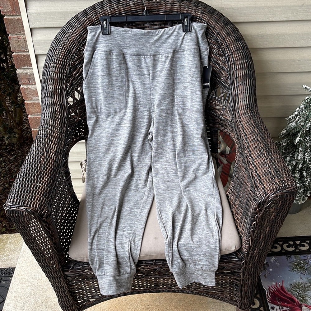 Torrid Happy Camper Super Soft Performance Jersey Full Length Pant Grey 0